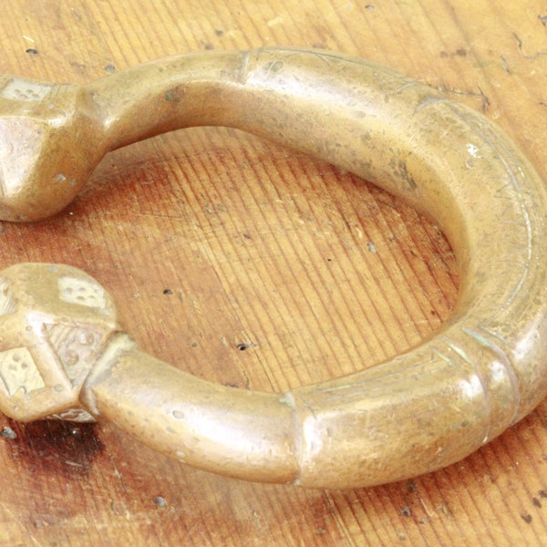 rare ancien bracelet d'esclave en bronze