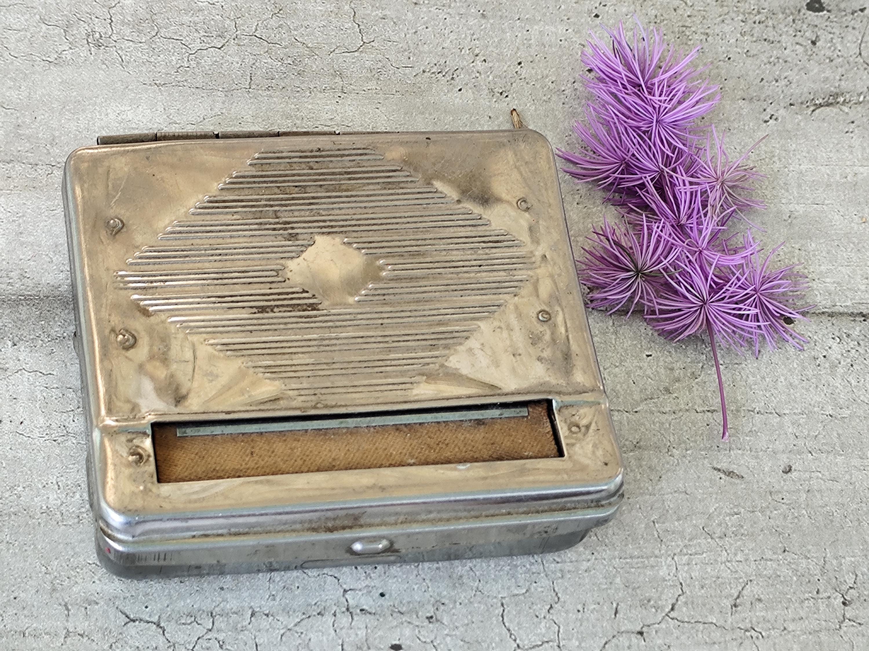 Vintage Metal Cigarette Rolling Box