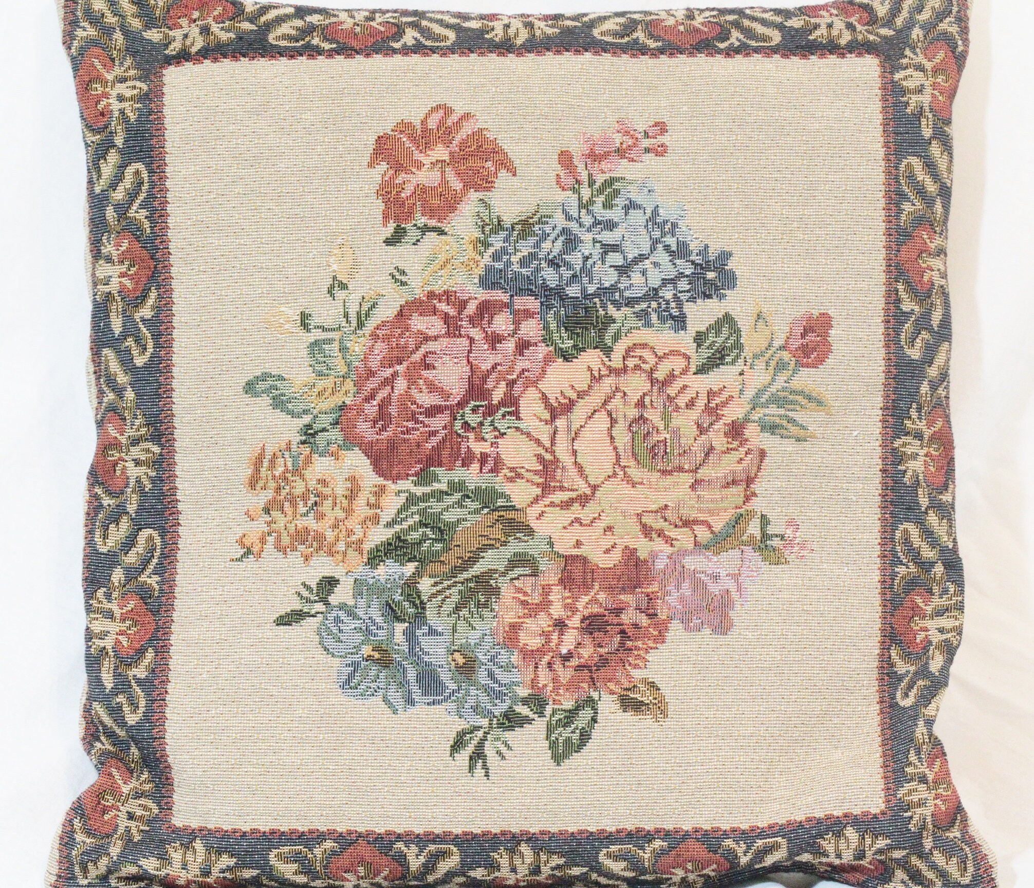 Coussin Tapisserie Fleurs