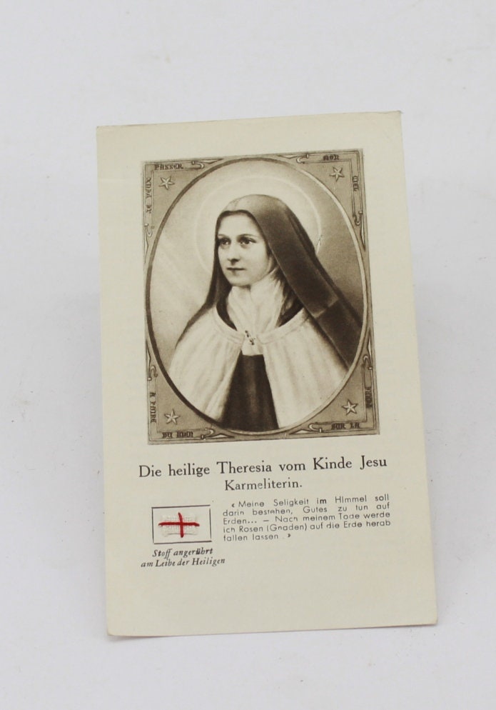 Carte Relique de Sainte Thérèse