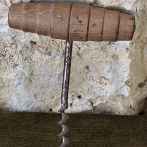 Vintage wooden corkscrew