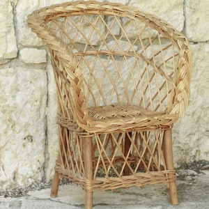 Children&#39;s rattan armchair