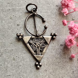 Broche Pendentif Berbère En Argent Massif - Filigrane Maghreb - Début XXème Siècle