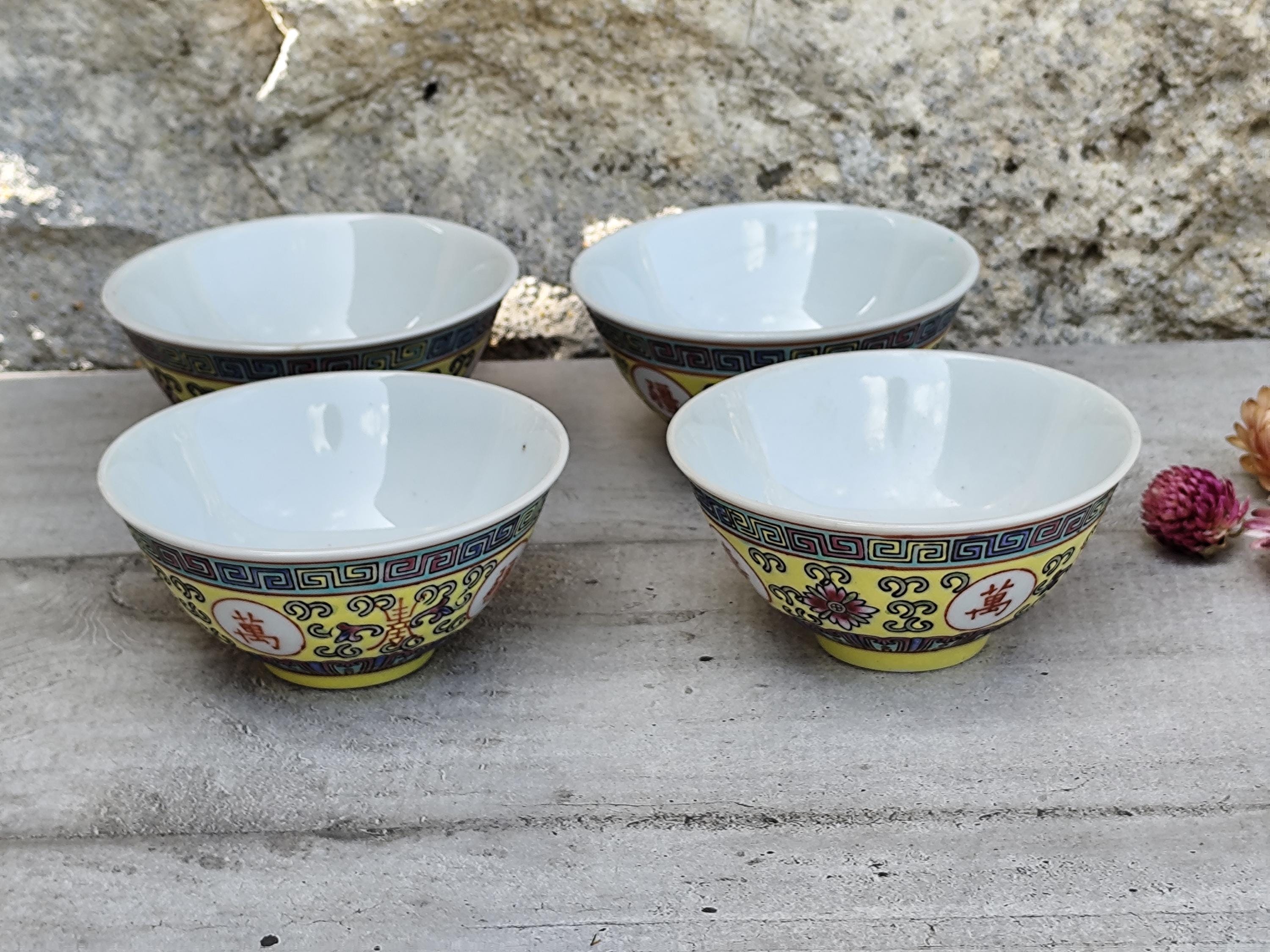 Polychrome Chinese Rice Bowls - Etsy