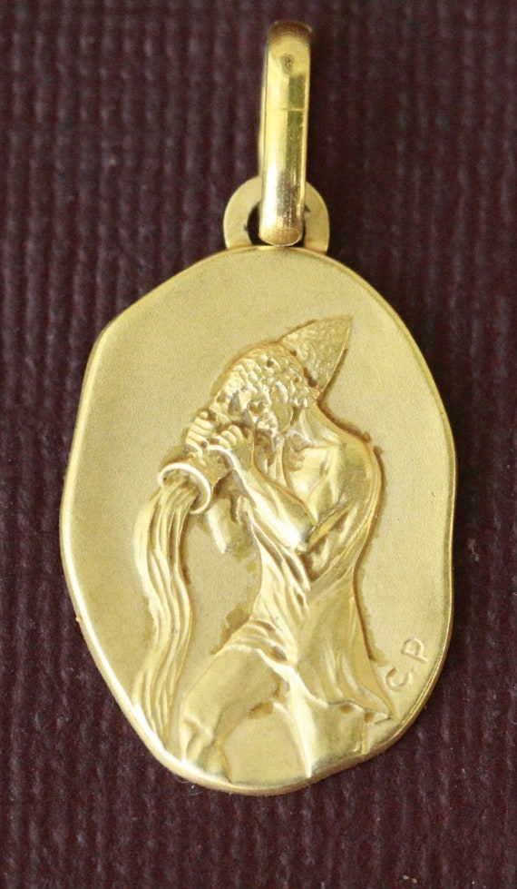 Pendentif Ancien En Laiton Argenté – Forme Triangle, Manque 2 Pierres, Occasion