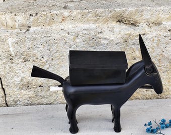 1930年代のヴィンテージ木製ロバシガレットディスペンサー - Etsy 日本