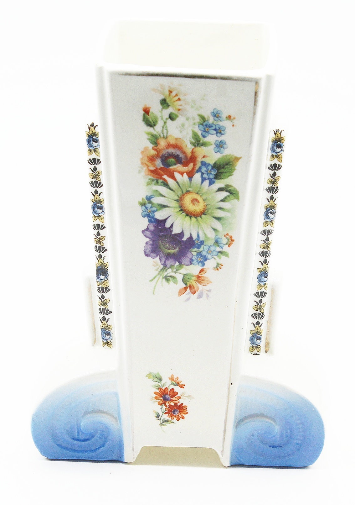 Vase en Céramique Fleurs Vintage