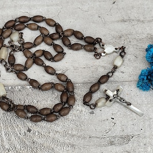 Jérusalem motherpearl wood  rosary