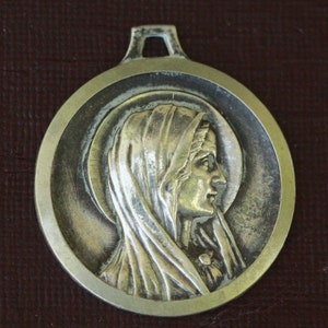 Old large Virgin Mary medal