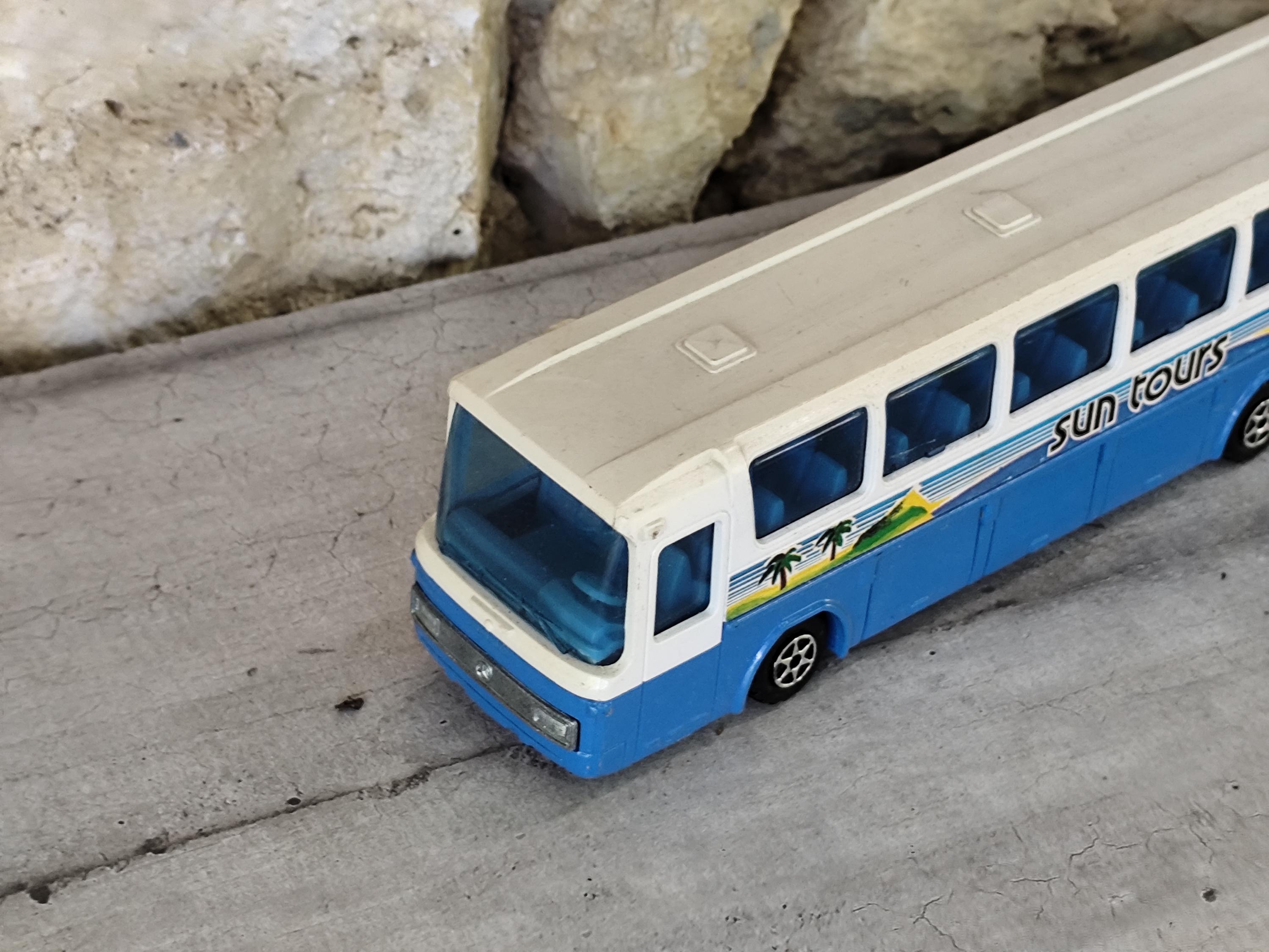 1/55 Majorette France Bus Mercedes Benz Autocar SUN TOURS 22cm collection jouet