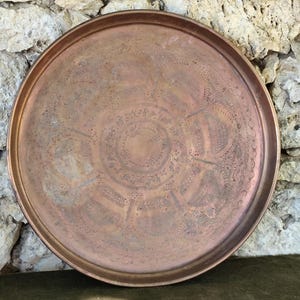 vintage brass moroccan tray