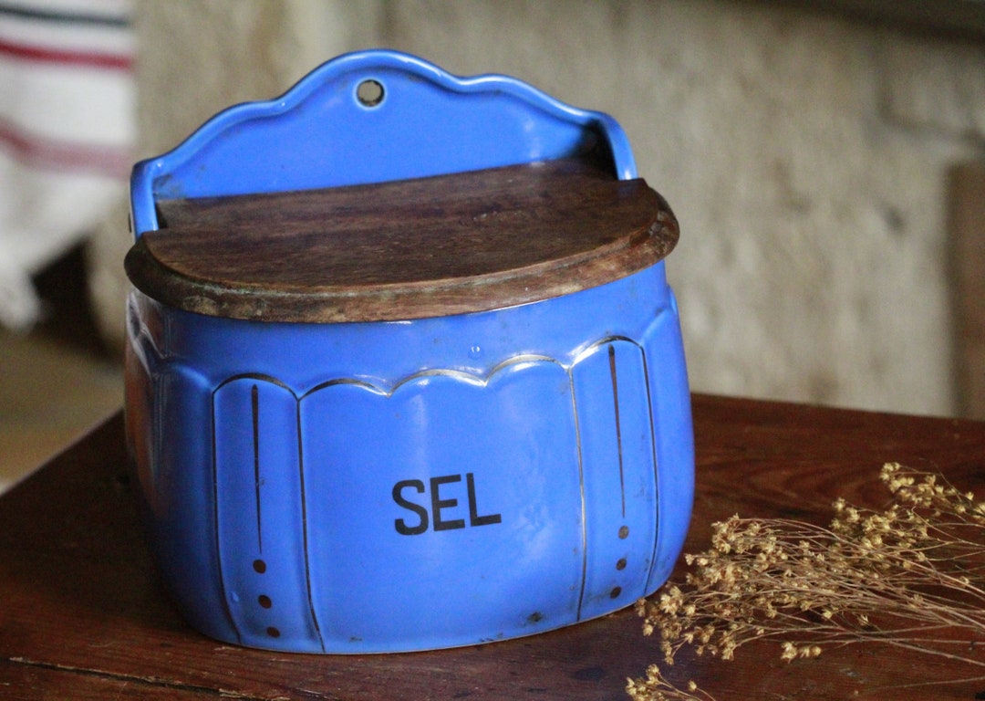 Vintage Salt Ceramic Box Etsy