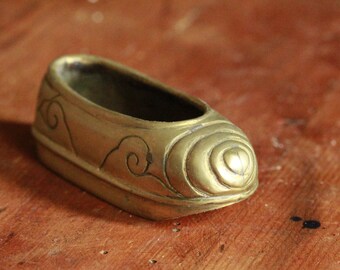 Vintage Brass Ballerina Shoe Ashtray