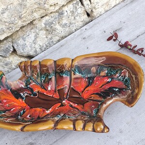 Vase Raku en céramique sur pied signé Thierry FINIDORI - VALLAURIS vert
