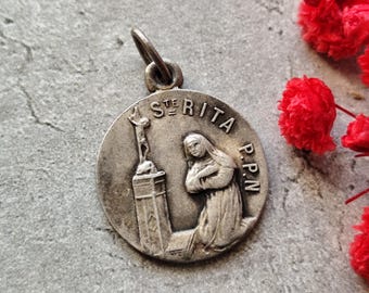 rare saint Rita  medal