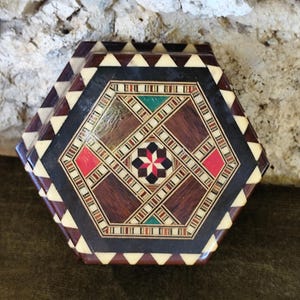 Marquetry Wood moroccan Box