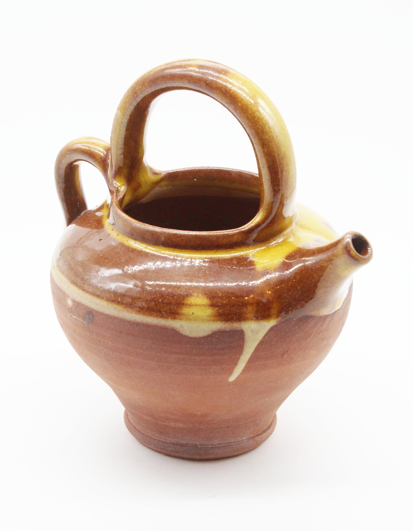 Ancienne Cruche Gargoulette en Terre Cuite