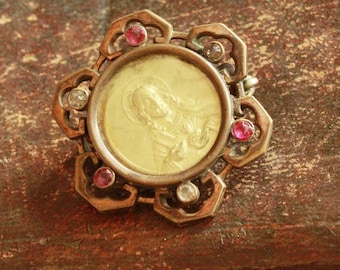 Religious vintage brooch