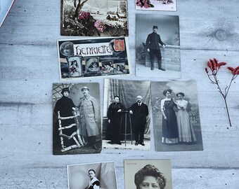 Set of 10 old French postcards
