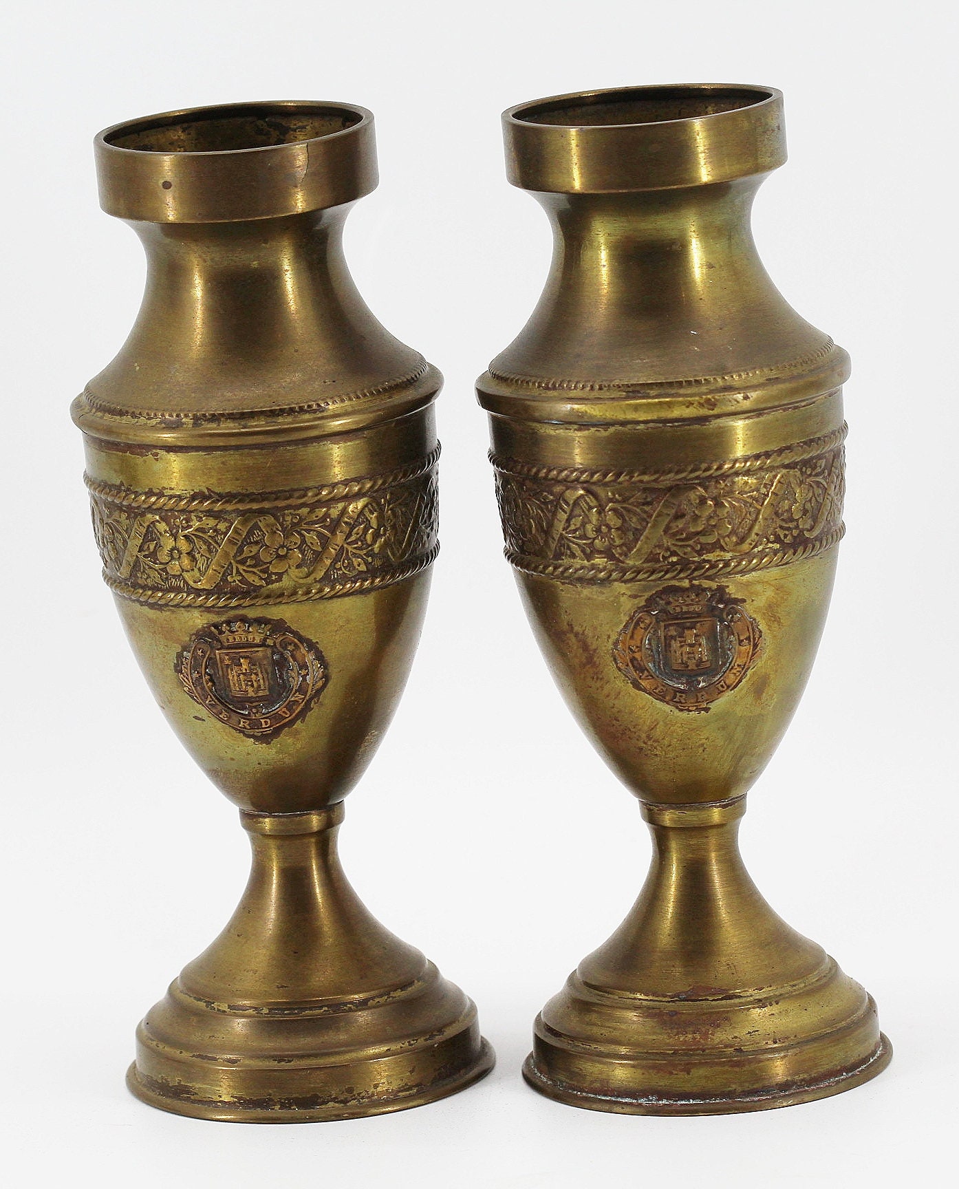 Rare Paire de Vase Verdun