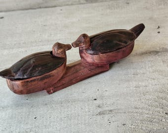 アヒルの形をした木製の塩コショウ入れ - Etsy 日本