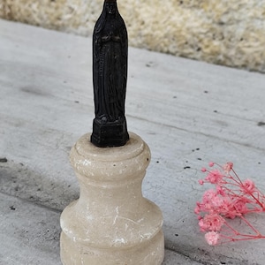 vintage plaster Virgin mary statue