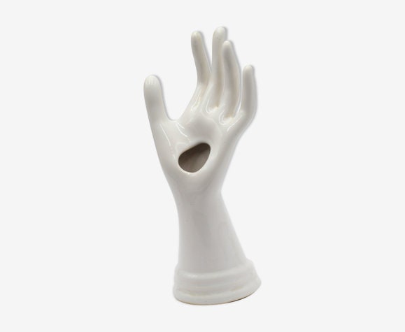 Ancien Baguier Soliflore en Céramique