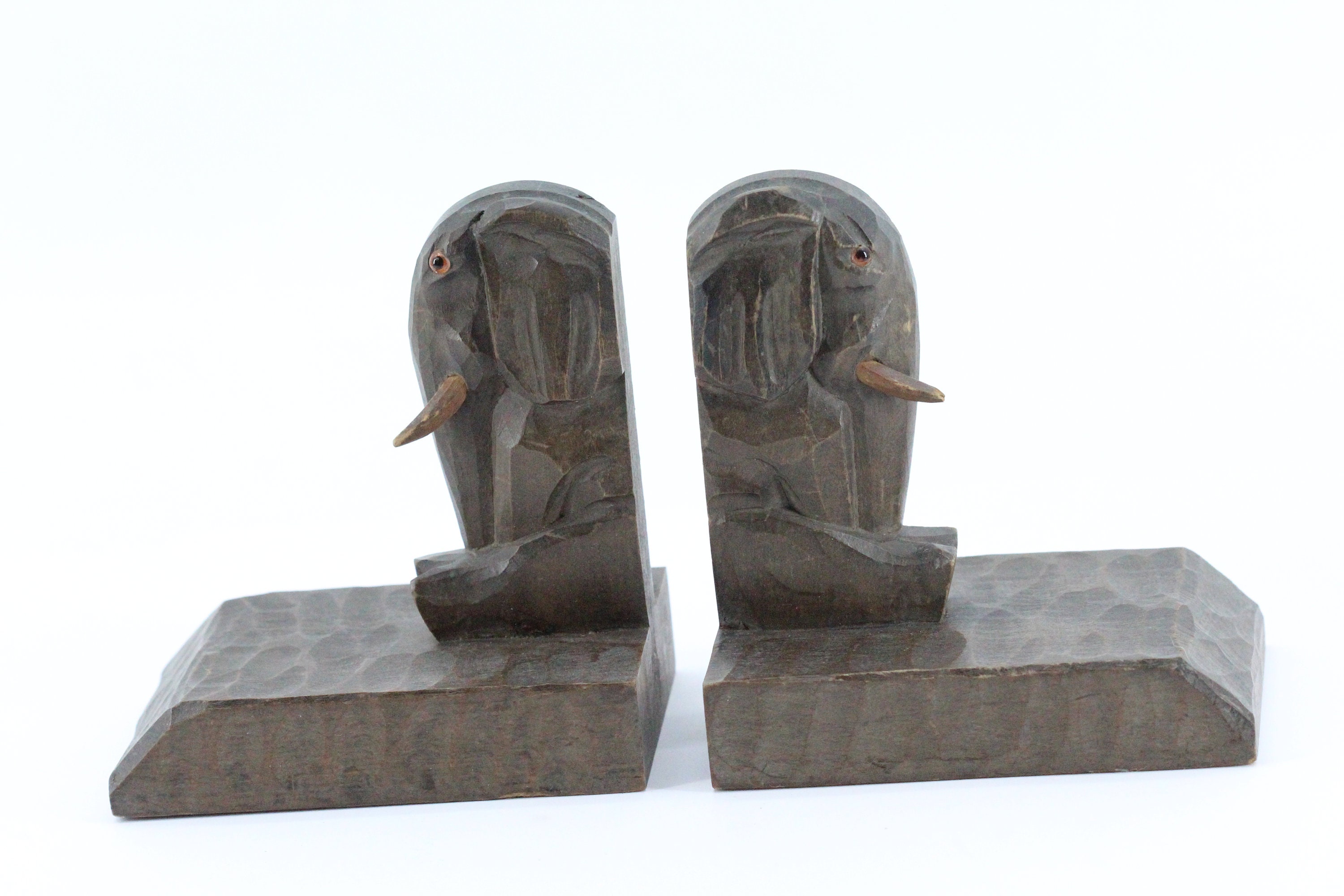 Rare Serre Livres Art Déco Éléphant