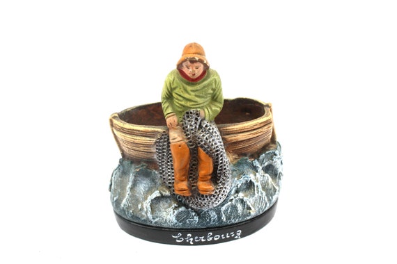 Ancienne Statuette Pecheur En Terre Cuite Etsy France