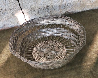 1960年代のヴィンテージフランスパンバスケット、長さ37cm、幅17cm