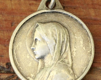 virgin Mary lourdes medal