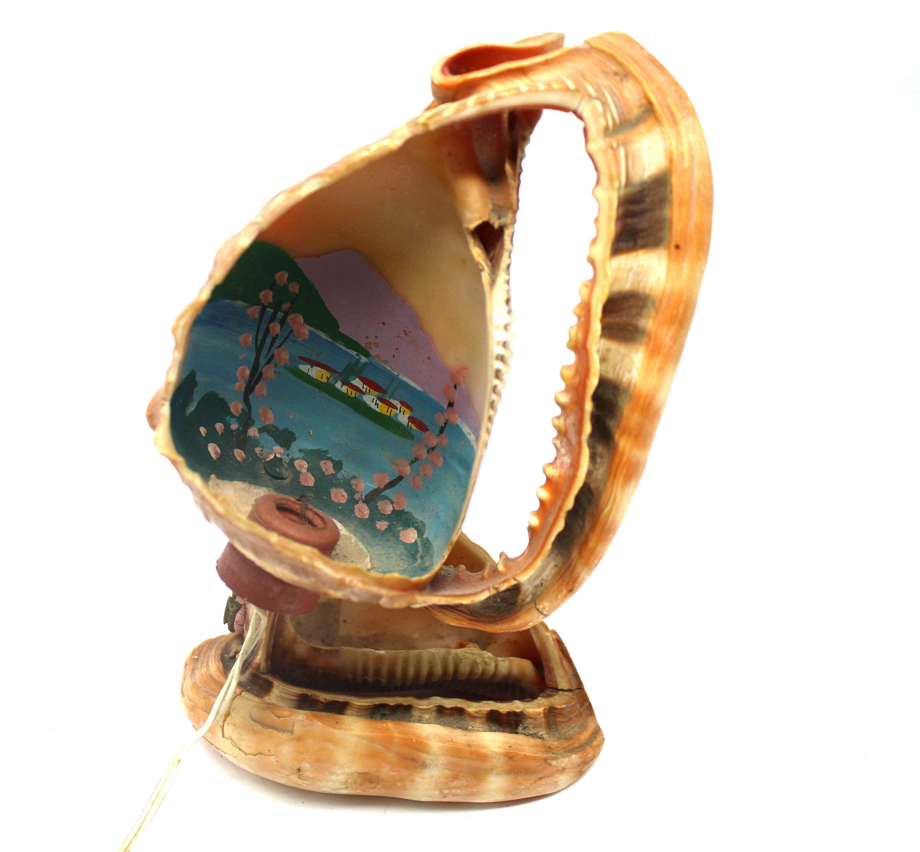 Vintage Shell Lamp Etsy