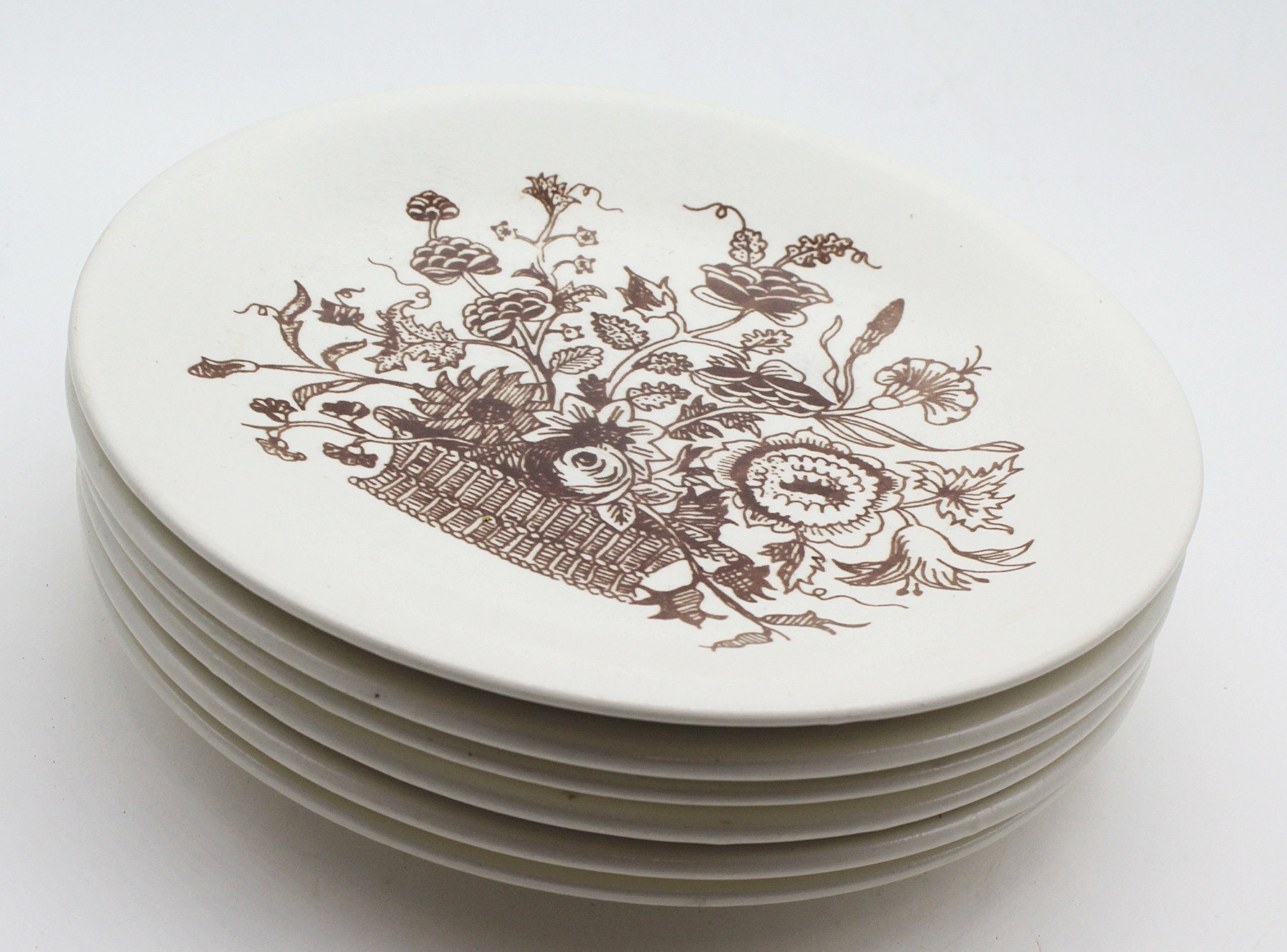 Lot de 6 Assiettes Longchamp Vintage