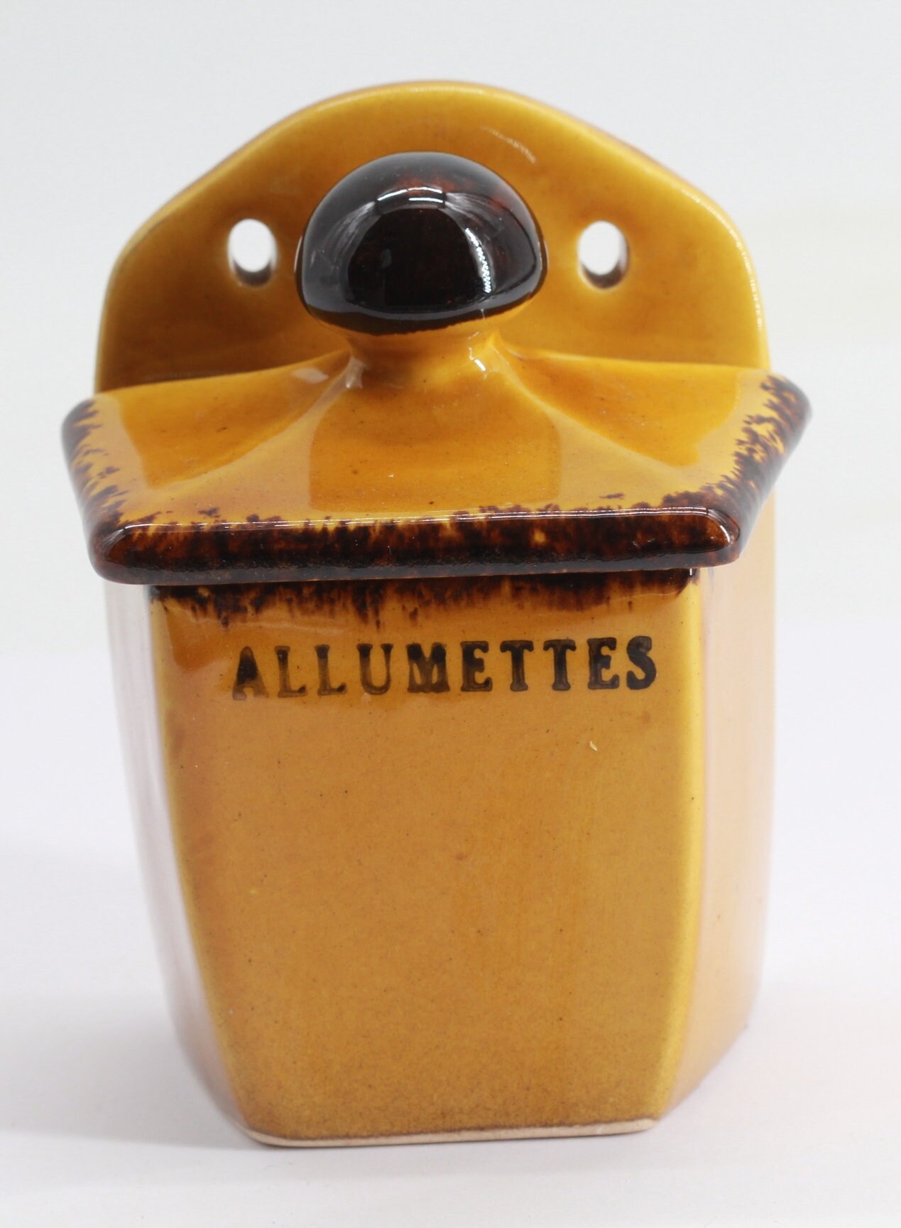 Ancienne Boite à Allumettes en Céramique Murale