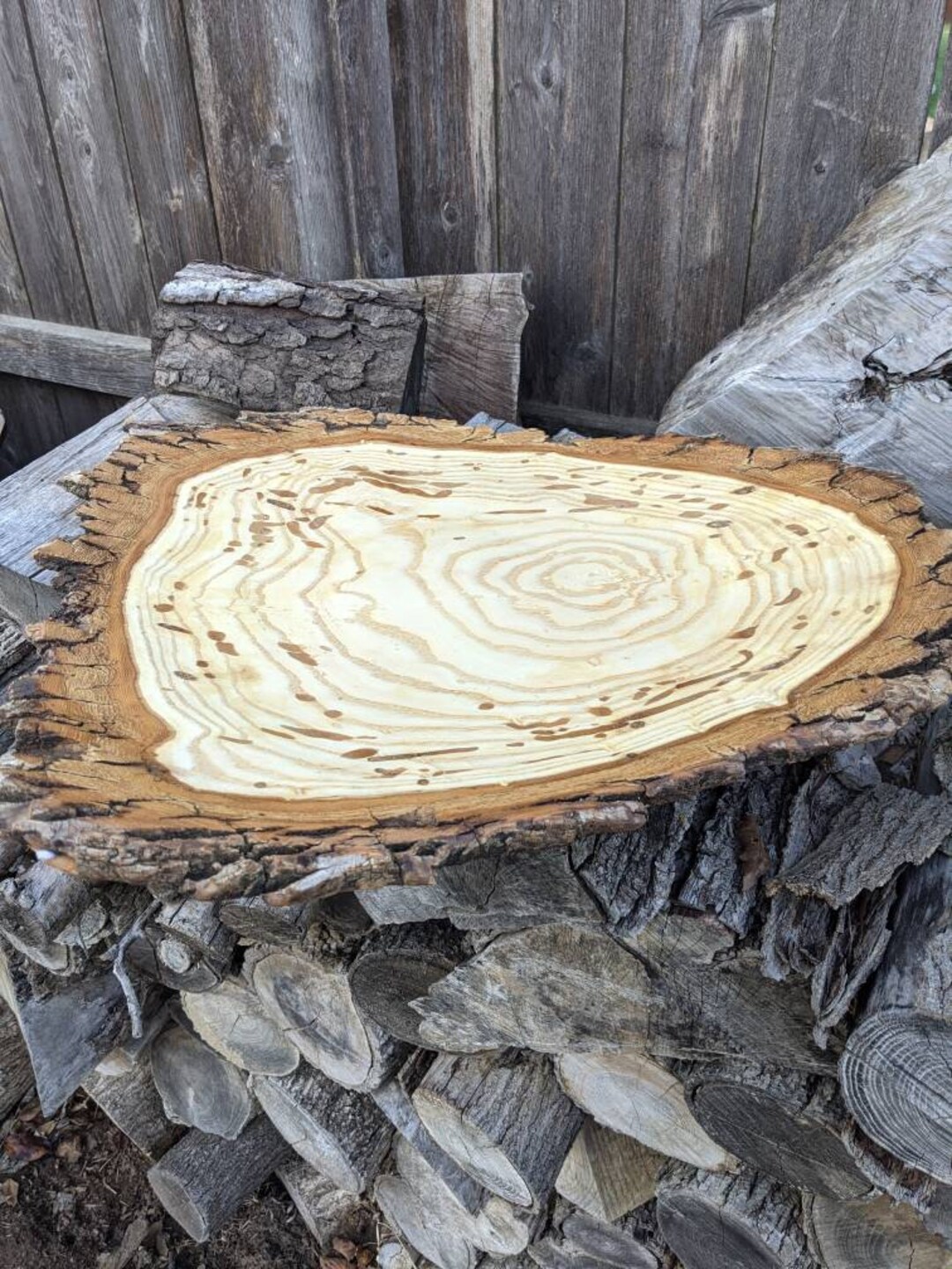 Gigantic Green Ash Live Edge Platter Etsy