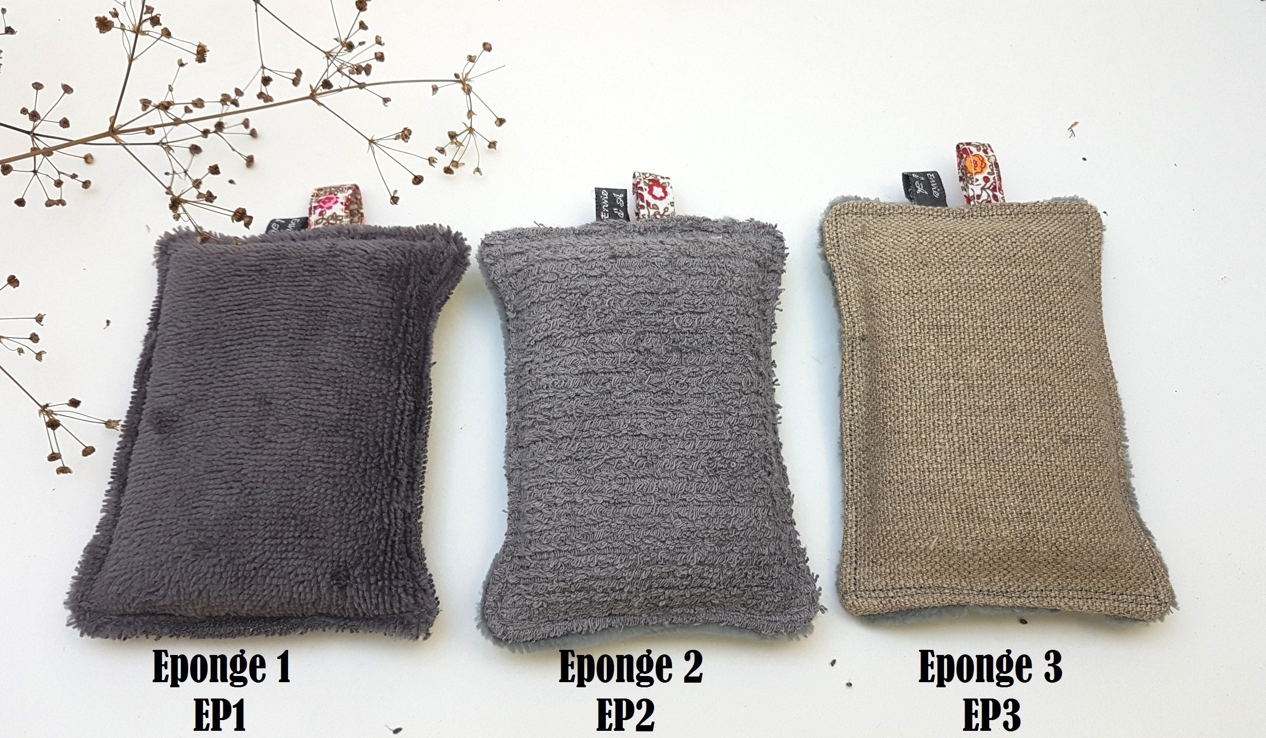 Eponges Lavables , Mousse Cellulose Et Tissu éponge Oekotex® Coton, Bambou  Et Lin , Pour Cuisine Et Salle De Bain 