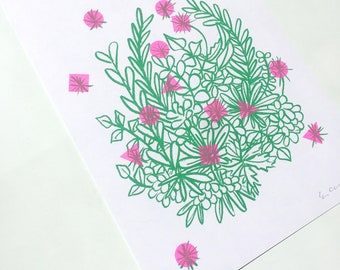 Summer growth riso print