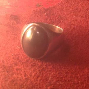 Sterling Silver & Hematite Ring Size 9 1/2 image 1