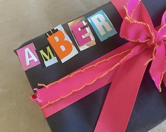 Personalized Ransom Note Gift Tags: Unique Magazine Cutouts