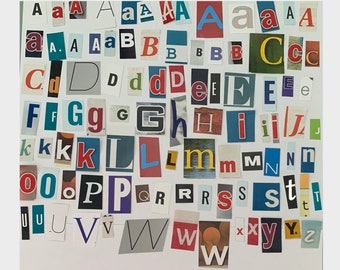 Magazine Letters 200+/ Collage, Ransom, Scrapbooking, Card Making, Junk Journal, Mixed Media Cutouts Scrapbook Vision board Journal