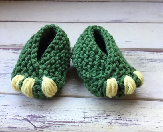 KNITTING PATTERN, Baby Dinosaur Bootie Pattern PDF, Baby Monster Bootie Pattern, Knitting Patterns Baby, Baby Bootie Pattern