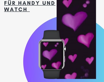 Herzen Hintergrund Set für Handy und Watch,Liebe,Valentinstag,Smartphone,IPhone Bilder