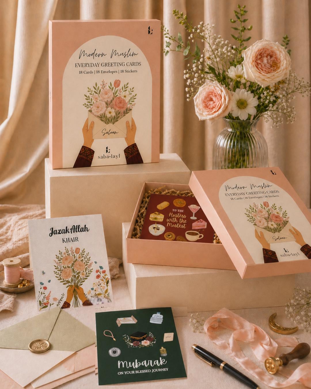 Muslim Greeting Card Set | Islamic Eid Hajj Wedding Graduation Ameen ...