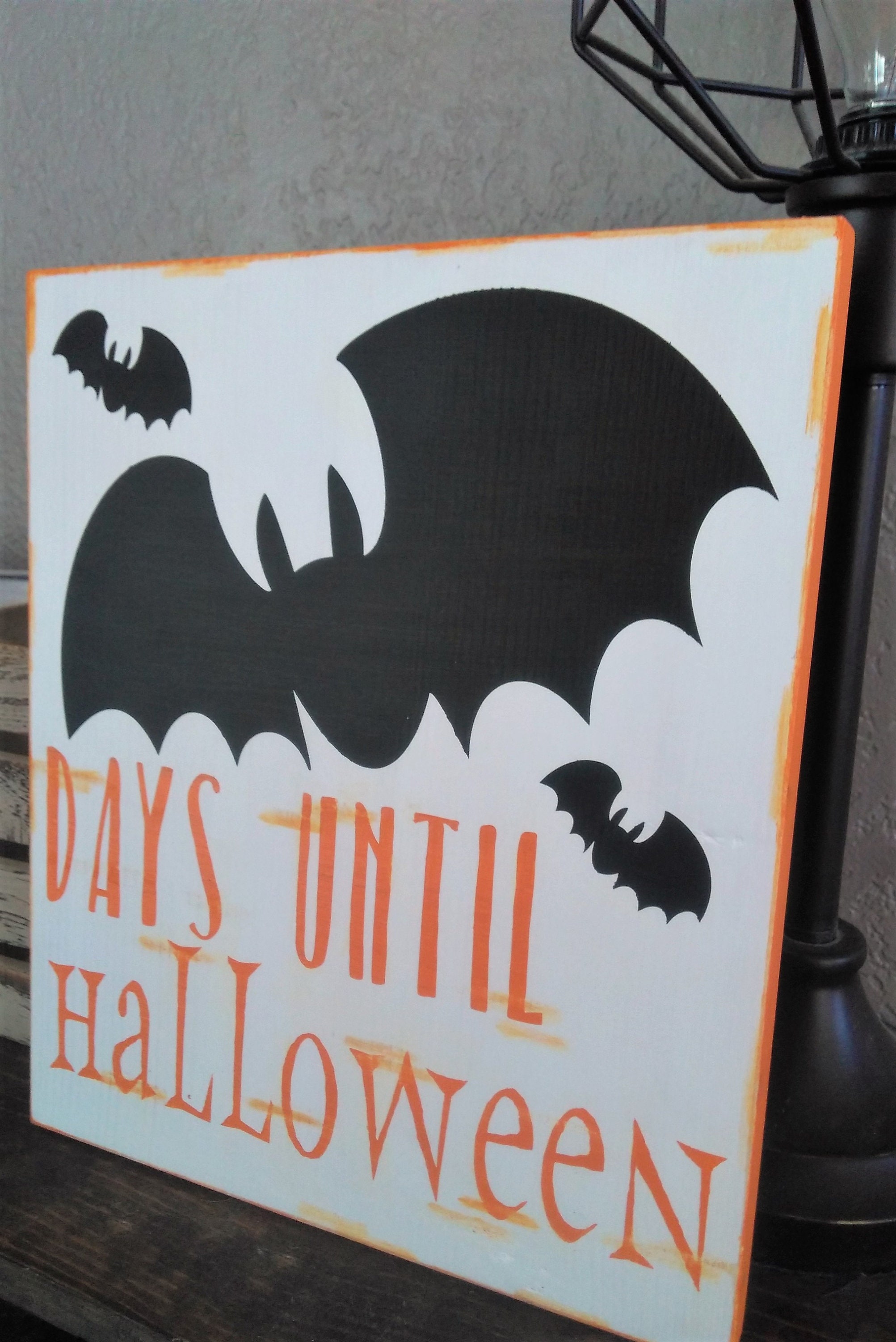 Days Until Halloween Sign HALLOWEEN COUNTDOWN Halloween Etsy