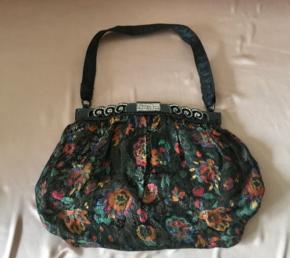 Beautiful 1920s lamé evening bag