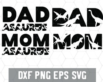 Daddy Dinosaur Svg Etsy