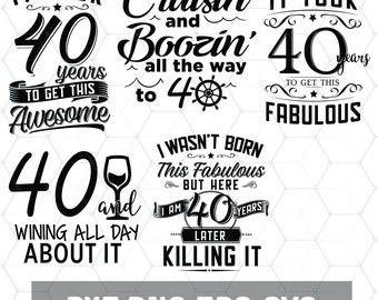 Download 40th Birthday Svg Etsy
