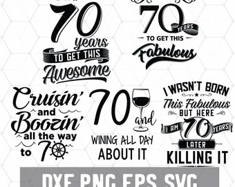 Download 70th Birthday Svg Etsy