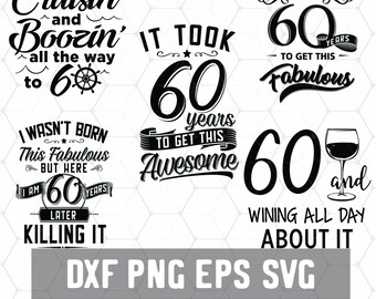 Download 60th Birthday Svg Etsy
