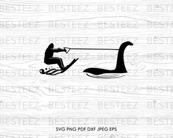 Big Foot Nessie Svg File- Sasquatch Loch Ness monster Png - Digital Download - Cut File for Silhouette